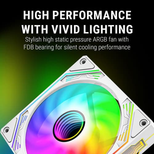 Ant Esports Sciflow ARGB White Cabinet Fan (Single Pack)